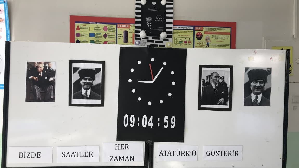 Bizde saatler her zaman Atatürk'ü gösterir.